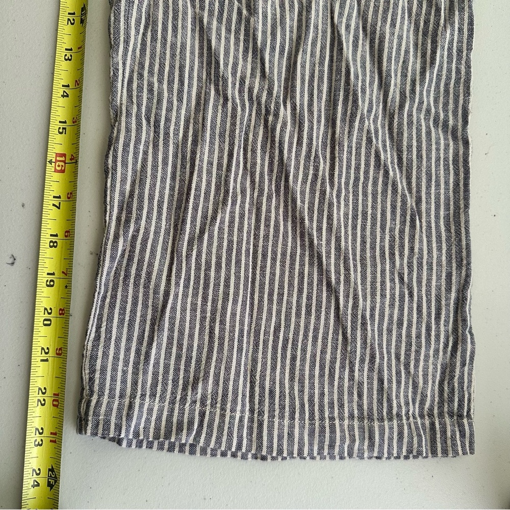 FREE PEOPLE ‘Off The Shore’ Linen Blend Striped Wide Leg Jumpsuit Women’s Size 2 - Picture 11 of 12